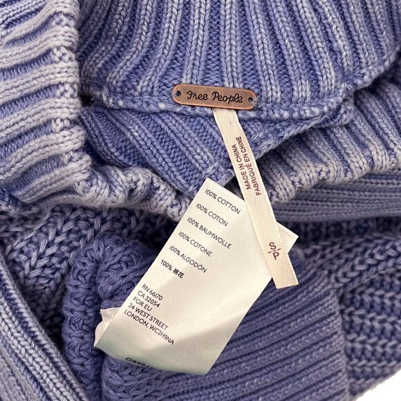 Free People Half Moon Bay Sweater Pullover Open Cold Shoulder Knit Womens S - Picture 4 of 4